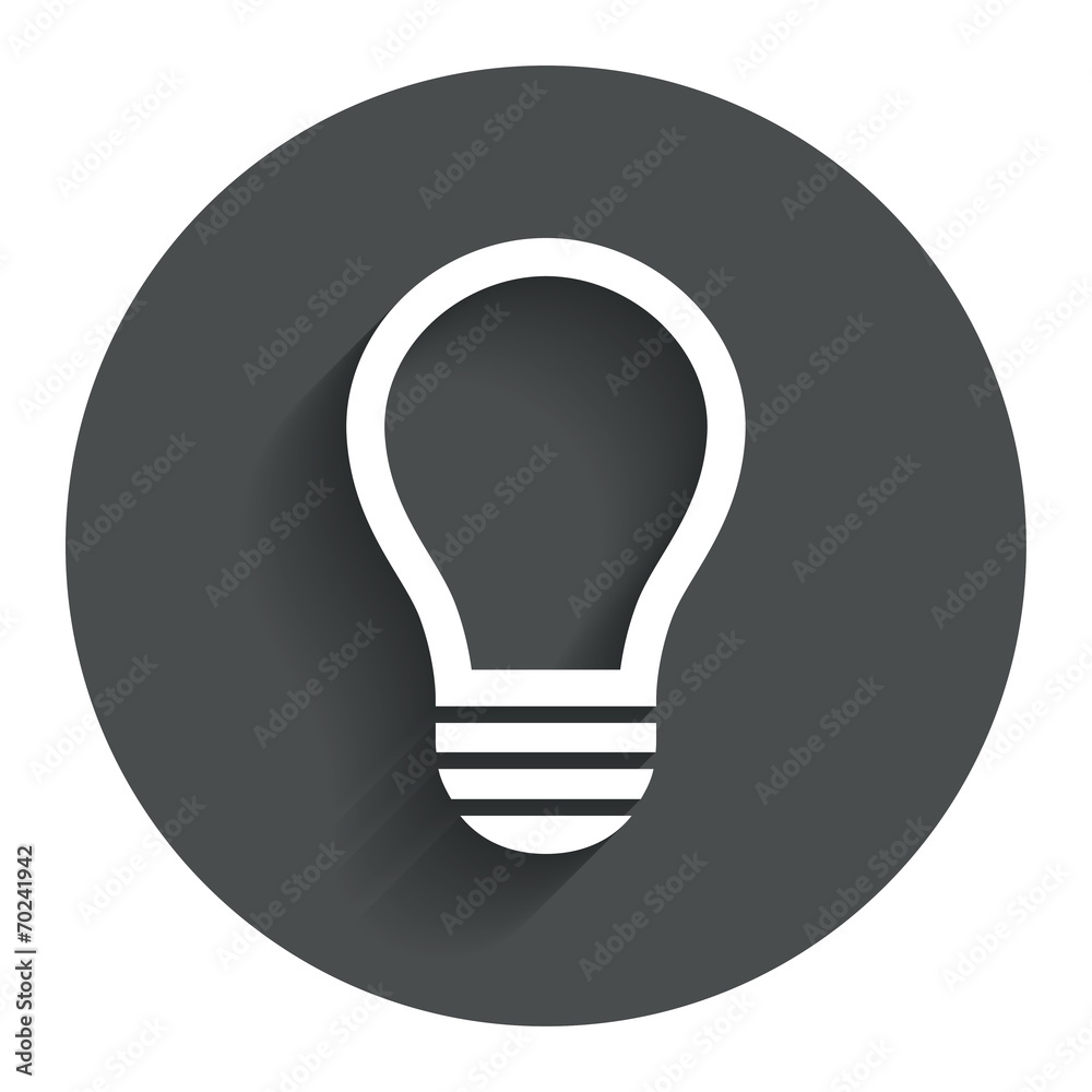 Light lamp sign icon. Idea symbol. Light lamp sign icon. Idea symbol.