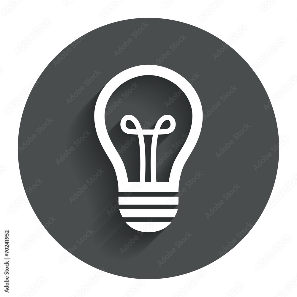 Light lamp sign icon. Idea symbol. Light lamp sign icon. Idea symbol.