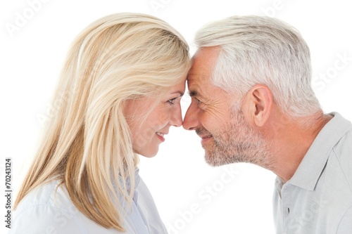 Mature couple looking at each other