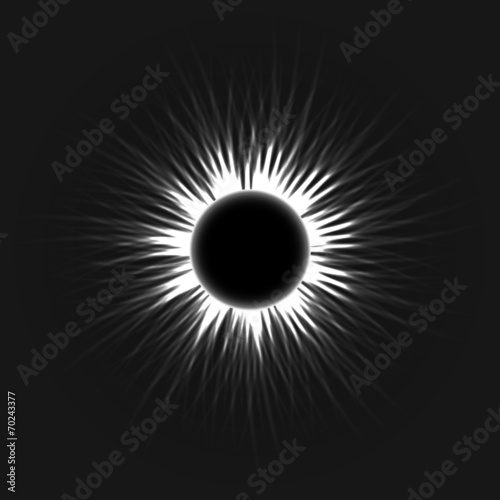 Annular eclipse moon passes the sun vector