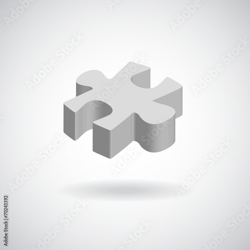 vector glossy puzzle web icon design element grey