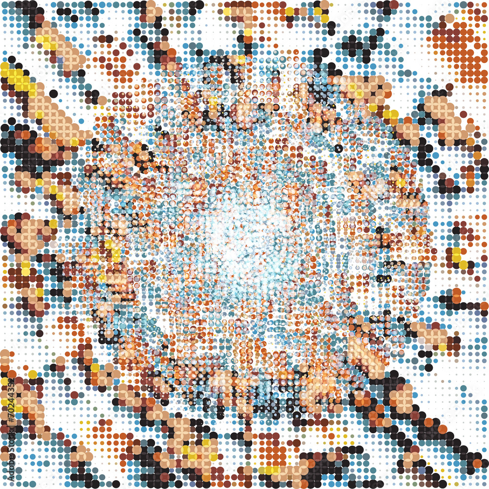 Fototapeta premium color ball on a blak bakground vector art