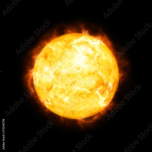 detailed sun in space