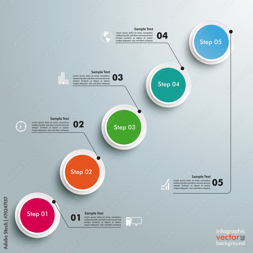 Circles Chart 5 Steps Circles Chart 5 Steps