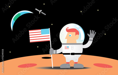 Astronaut on the moon