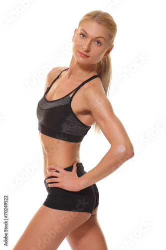 Sexy athletic blonde girl