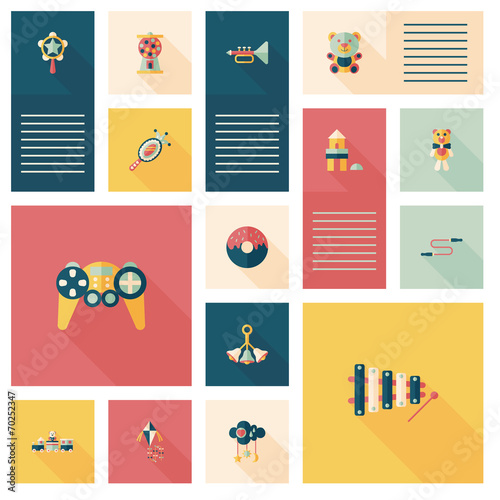 kid toys flat app ui background,eps10