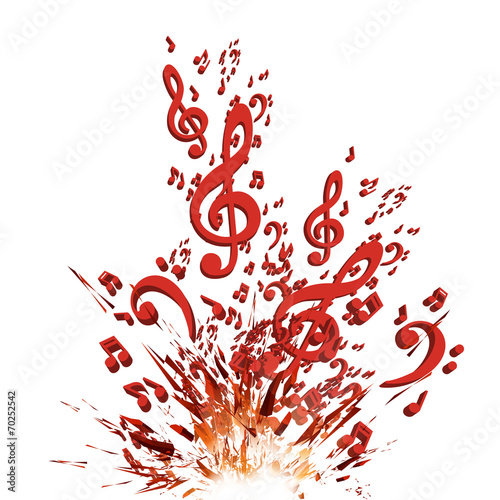 Colorful music vector explosion background
