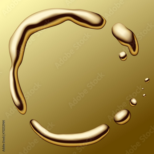 Molten gold frame