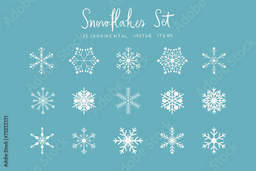 Snowflakes set