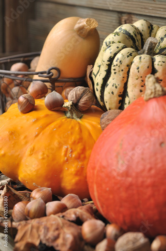 noix, noisettes et courges