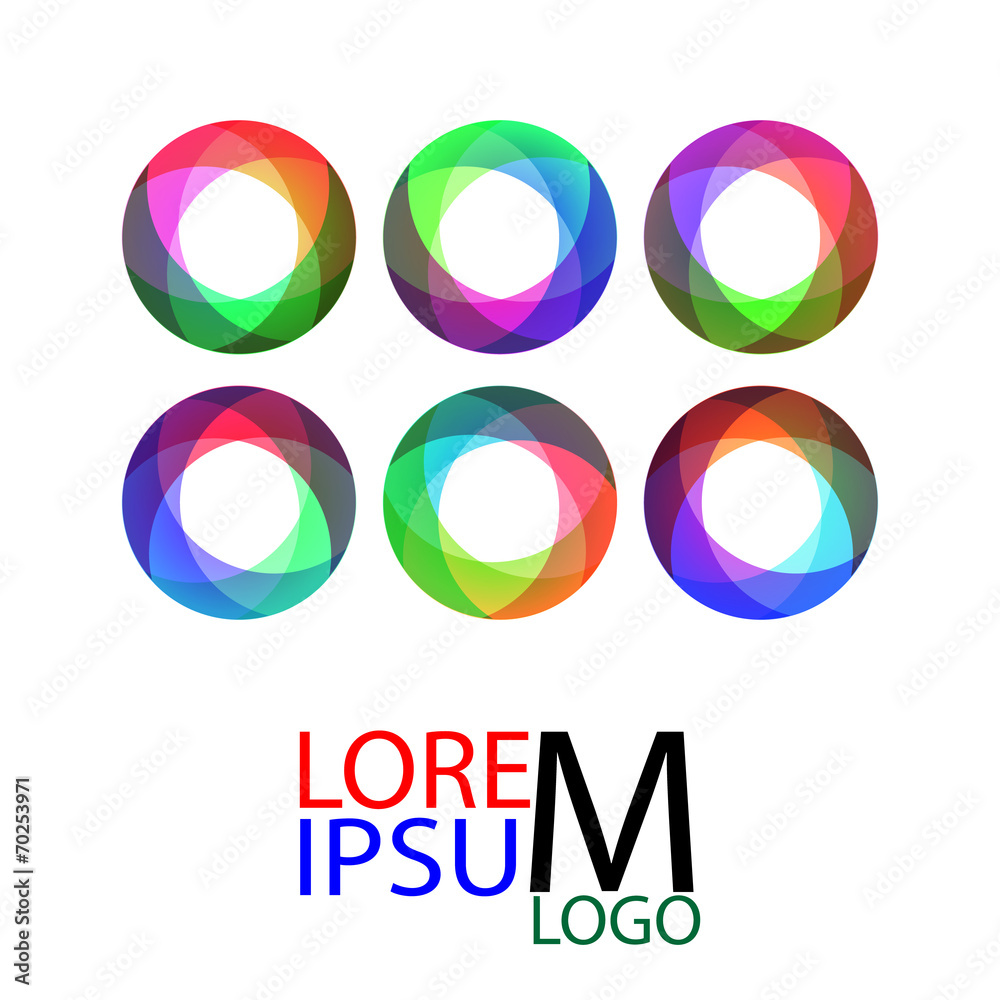 Obraz premium Set of abstract Infinite loop logo template.