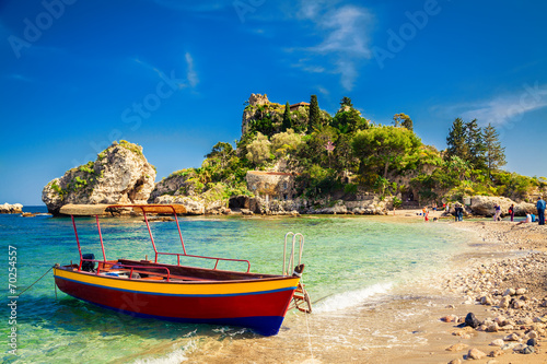 small boat for excursion photo
