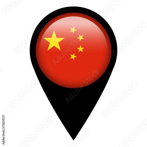 Free Download Flag pin illustration - China - GFXLoad