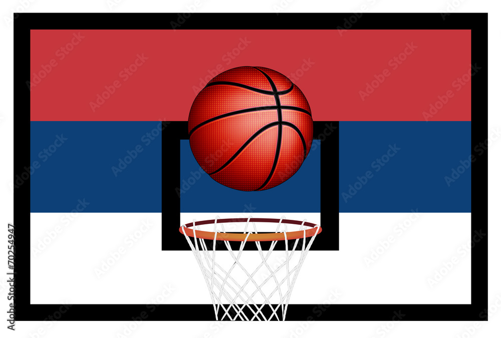 Serbian basket ball, vector