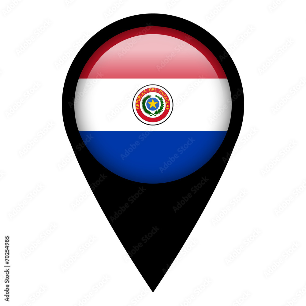 Flag pin illustration - Paraguay