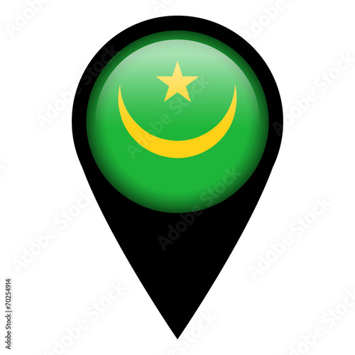 Free Download Flag pin illustration - Mauritania - GFXLoad
