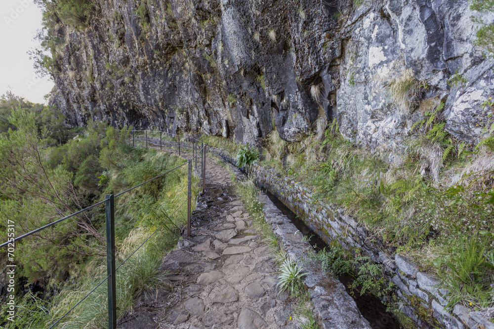 Levada-Wanderung auf Madeira, Portugal Levada-Wanderung auf Madeira, Portugal