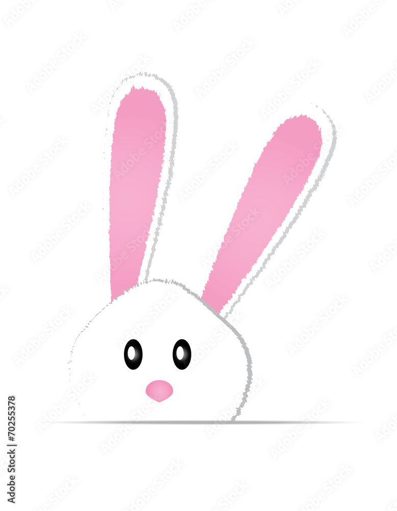 Obraz premium cute bunny card easter day