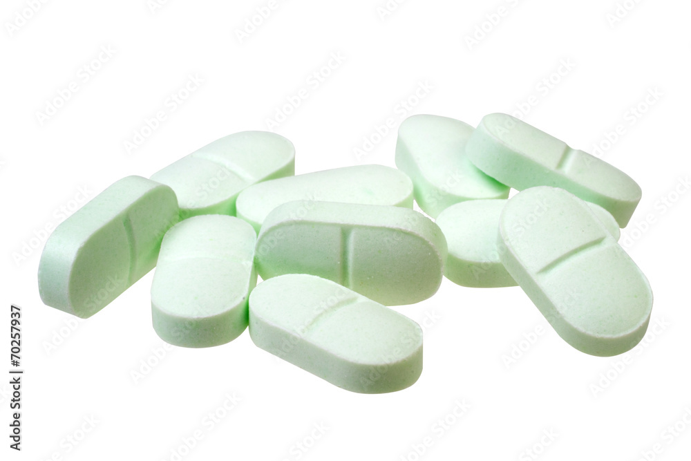 Heap of pills isolated on white background Heap of pills isolated on white background
