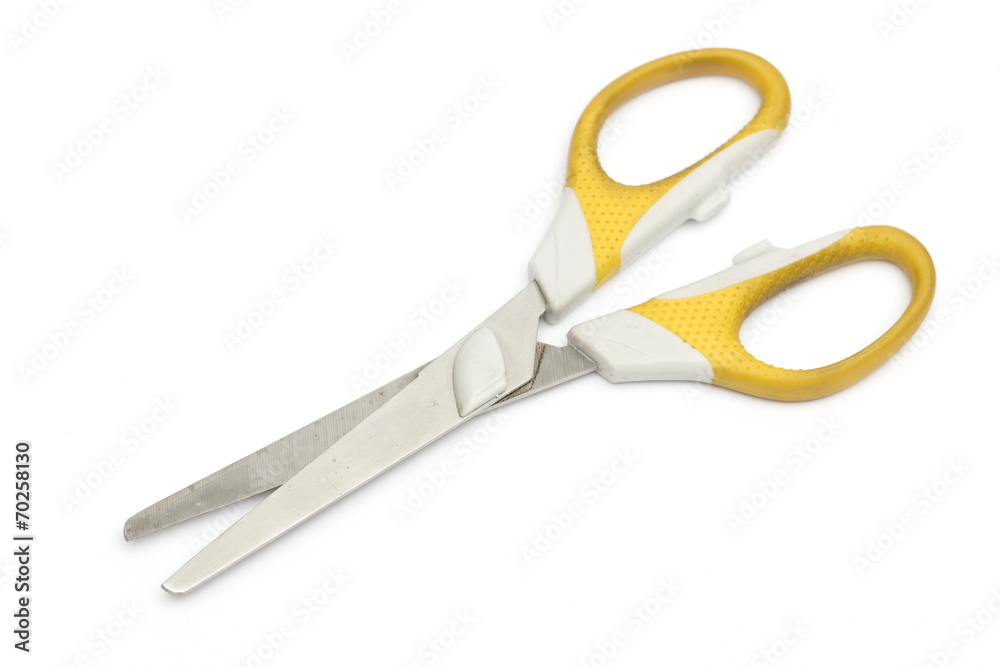scissors on the white background scissors on the white background
