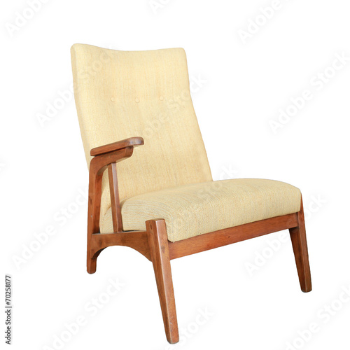 Brown chair isolated on white background