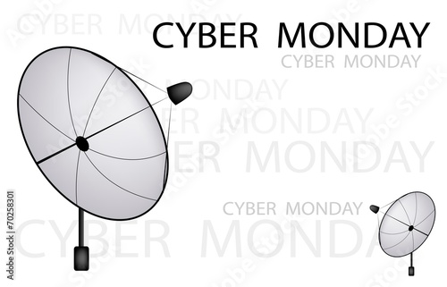 A Satellite Dish Sending A Cyber Monday Sign