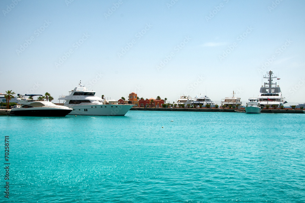 Luxury Yachts in Hurghada Harbor