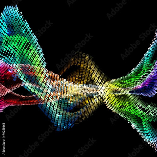 Abstract colorful wave form background. Futuristic concept.