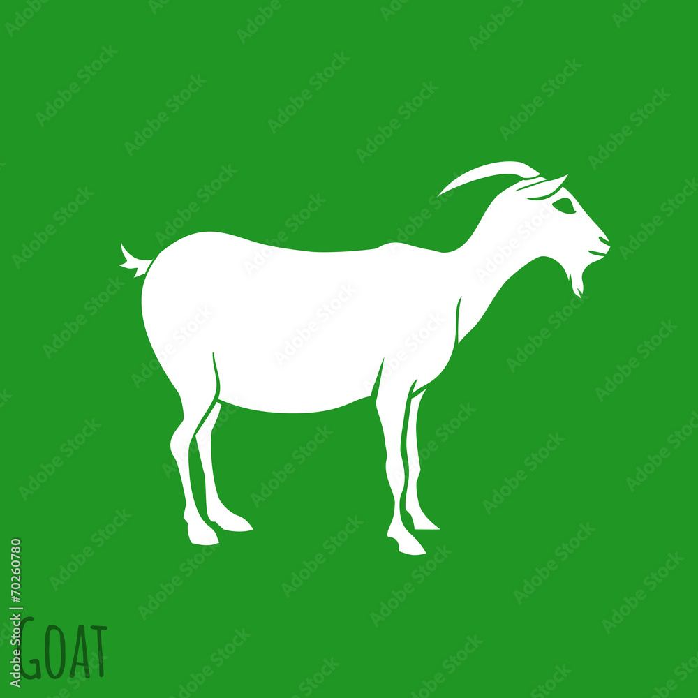 The Goat Silhouette Isolated on Background