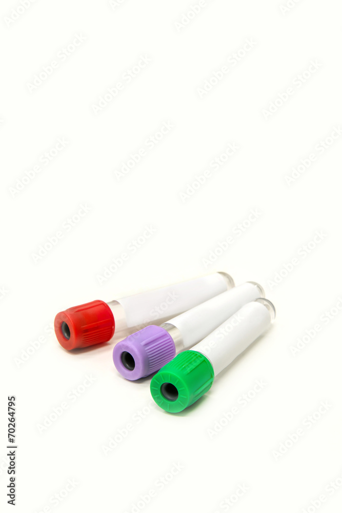 Medical Blood tube, test tube for laboratory on white background Medical Blood tube, test tube for laboratory on white background