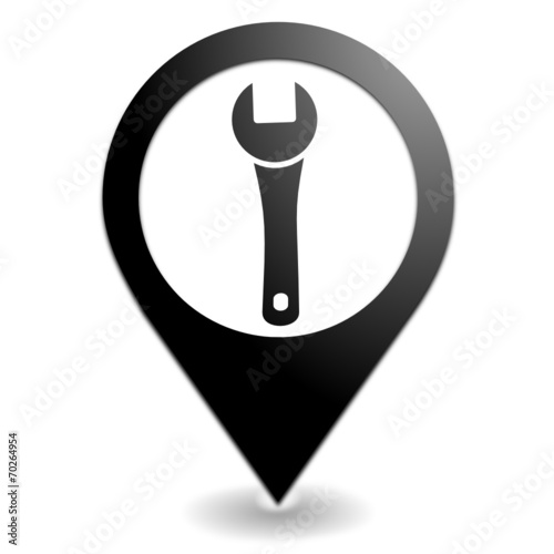 entretien sur symbole localisation noir