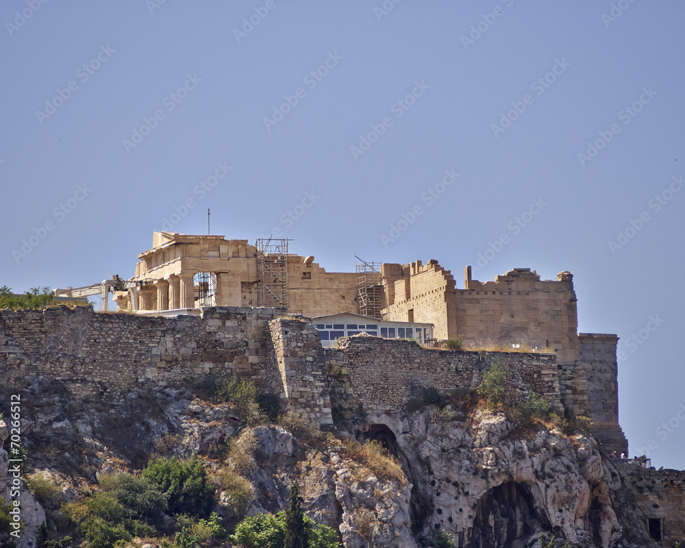 Athens Greece, propylaea on the northern part of acropolis