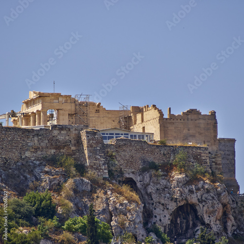 Athens Greece, propylaea on the northern part of acropolis