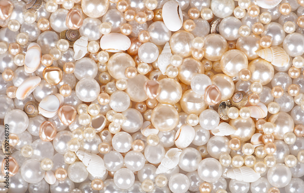 background of pearls and shells background of pearls and shells