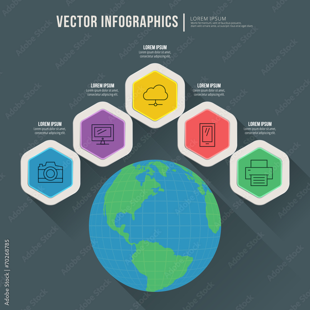 Vector abstract infographic flat design Vector abstract infographic flat design