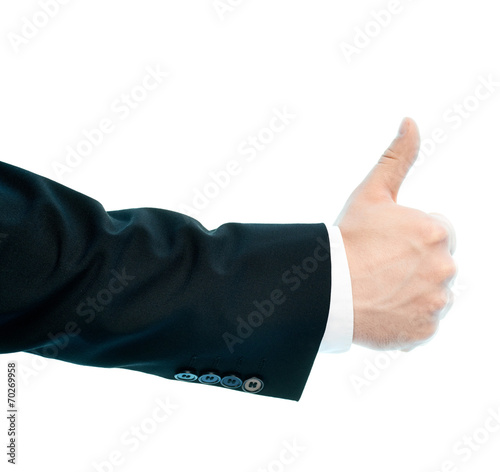 Caucasian male hand composition isolated