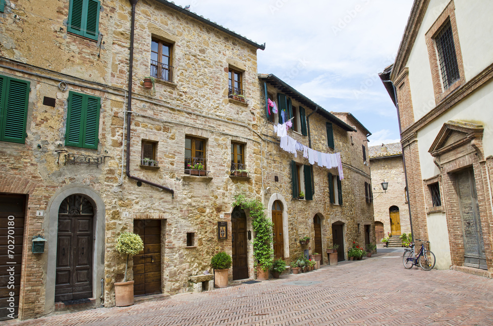 The medieval old town in Tuscany