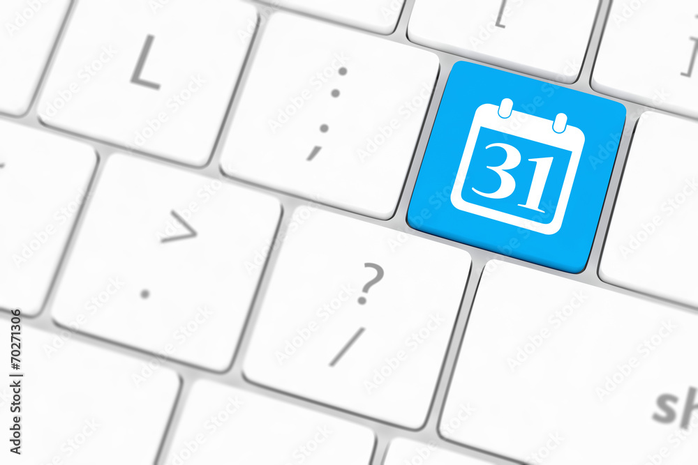 Calendar Icon on Computer Keyboard Calendar Icon on Computer Keyboard