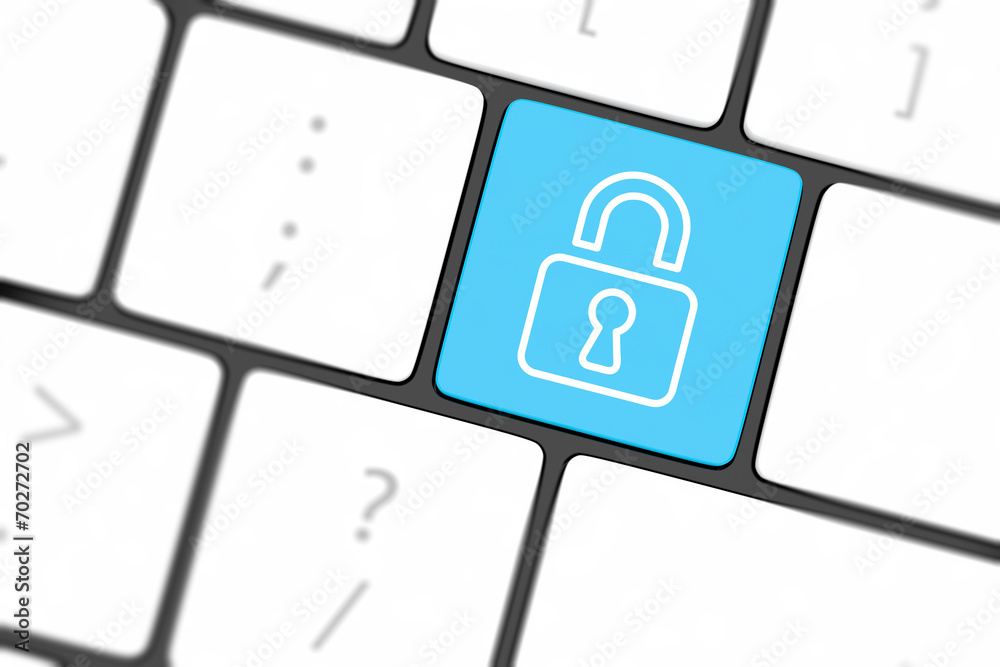 Privacy concept: enter button with Closed Padlock Privacy concept: enter button with Closed Padlock