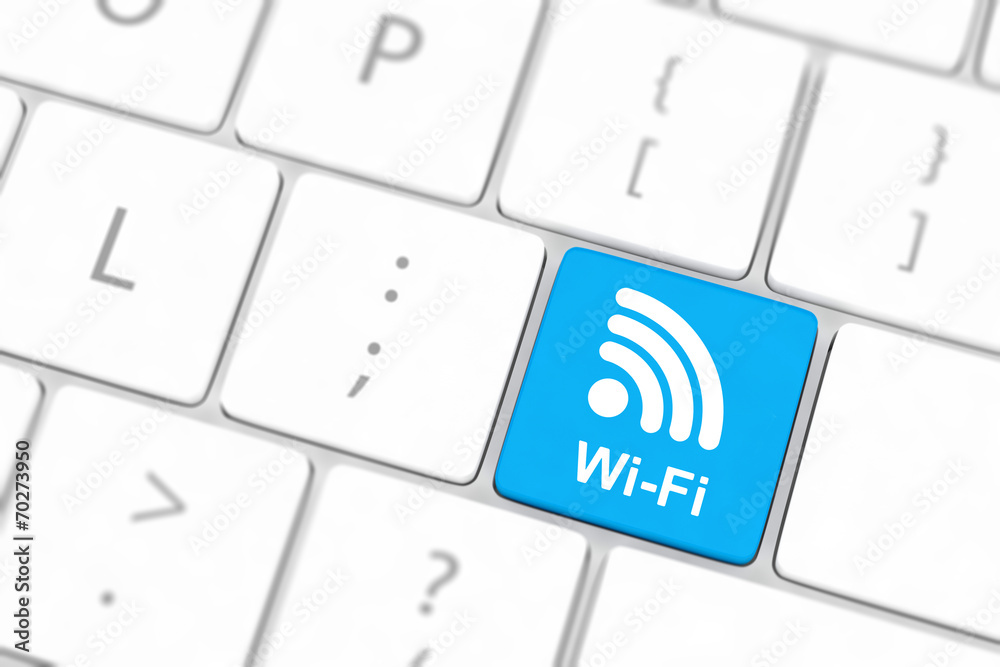 wifi concepts, with message on enter key of computer keyboard. wifi concepts, with message on enter key of computer keyboard.