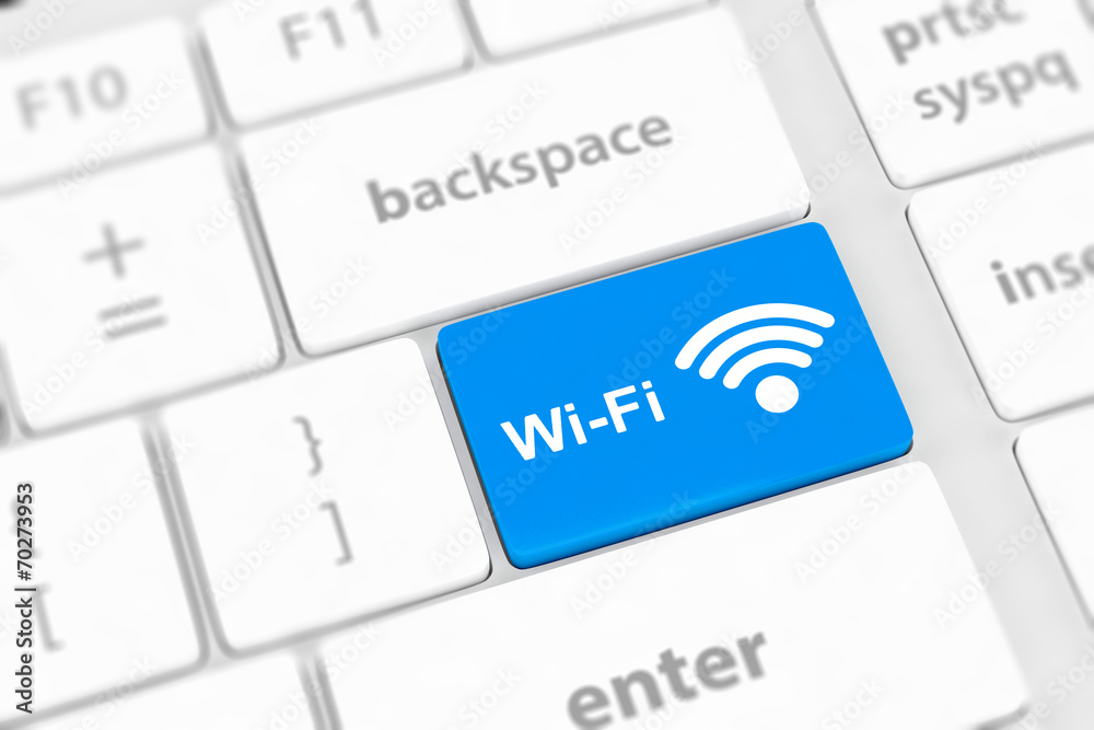 wifi concepts, with message on enter key of computer keyboard. wifi concepts, with message on enter key of computer keyboard.