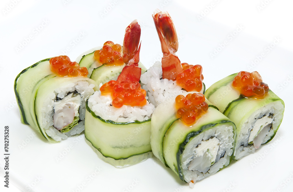 delicious seafood sushi at a Japanese restaurant delicious seafood sushi at a Japanese restaurant