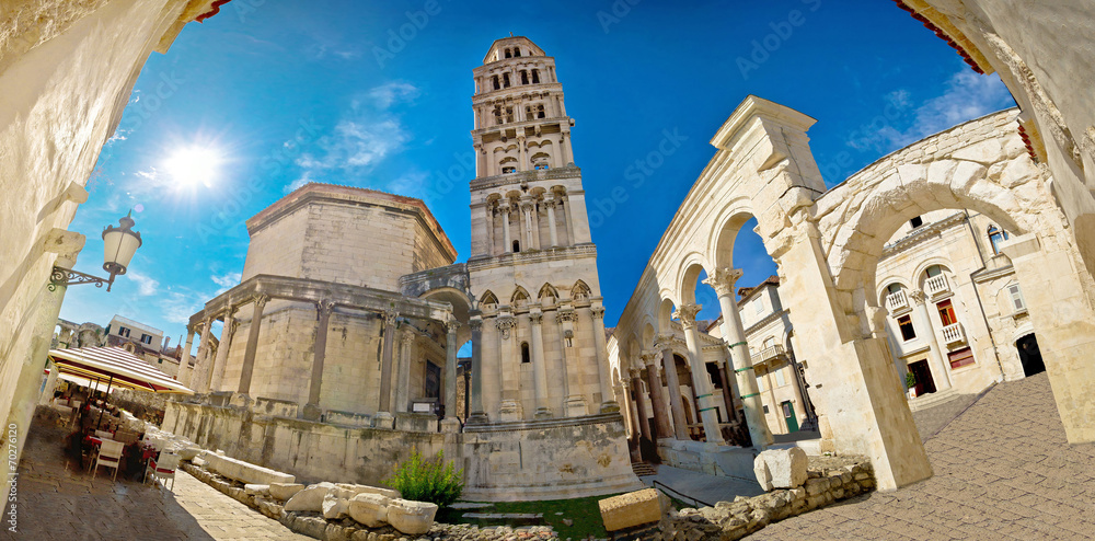 Naklejka premium Ancien old Roman square in Split
