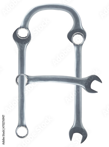 letter A made of spanners © nejuras