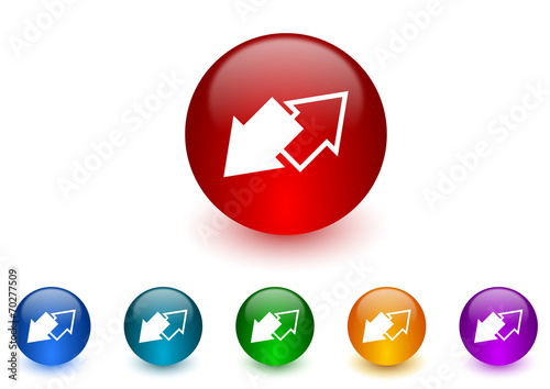 Free Download exchange internet icons colorful set - GFXLoad
