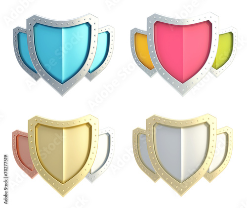 Composition of three shields isolated