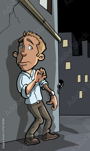 Cartoon crime about to happen