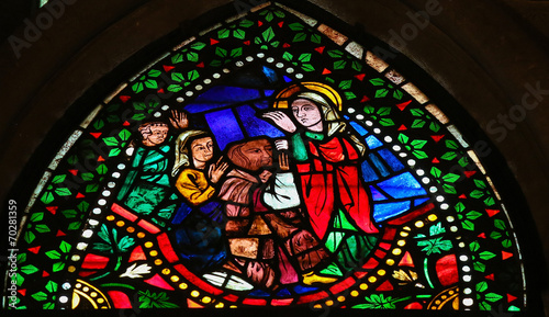 Mother Mary - stained glass in Leon cathedral