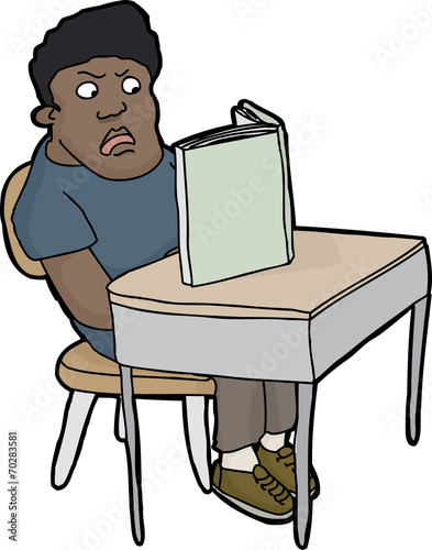 Angry Student Reading